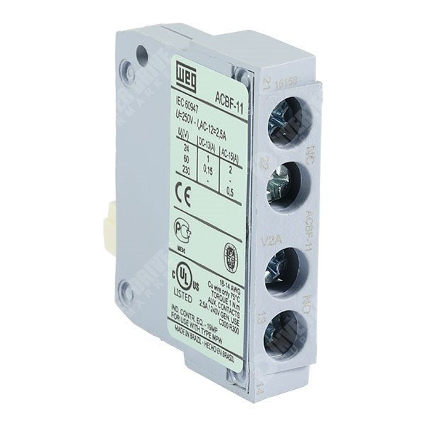 Photo of WEG Auxiliary Contact 1NO/1NC Front-mount for MPW Motor Circuit Breakers