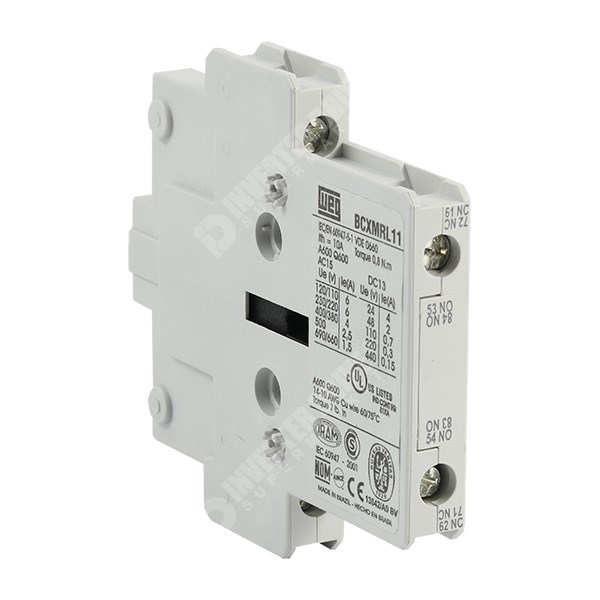 Photo of WEG BCXMRL11  1NO+1NC Auxiliary block for CWM Contactors