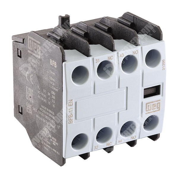 Photo of WEG BFB-11EN 1NO+1NC Auxiliary Contact, Front-mounting for CWB Contactor