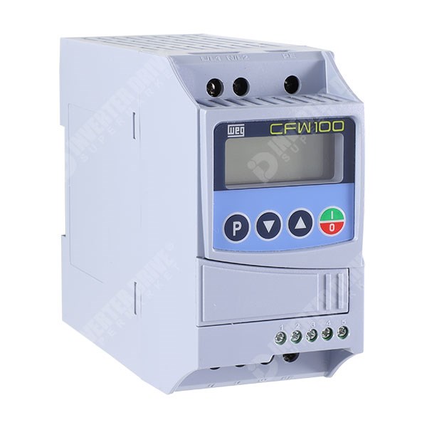 Photo of WEG CFW100 IP20 0.18kW 230V 1ph to 3ph AC Inverter Drive, Unfiltered