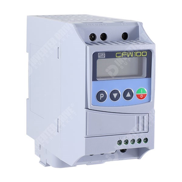 Photo of WEG CFW100 IP20 0.37kW 230V 1ph to 3ph AC Inverter Drive, Unfiltered