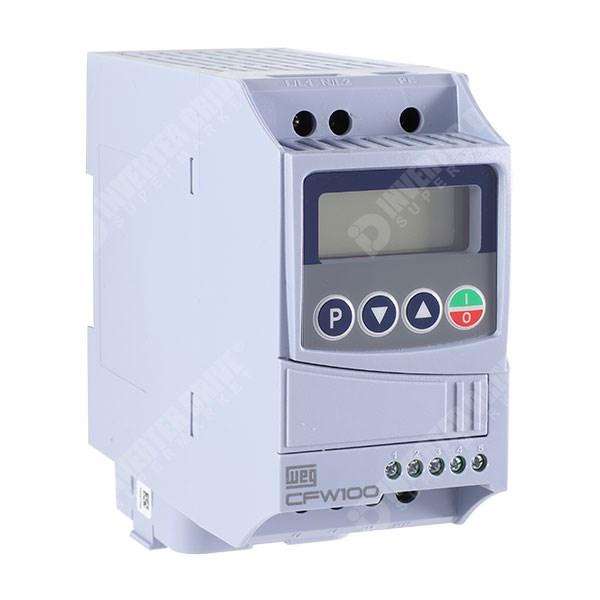 Photo of WEG CFW100 G2 IP20 0.37kW 230V 1ph to 3ph AC Inverter Drive, Unfiltered