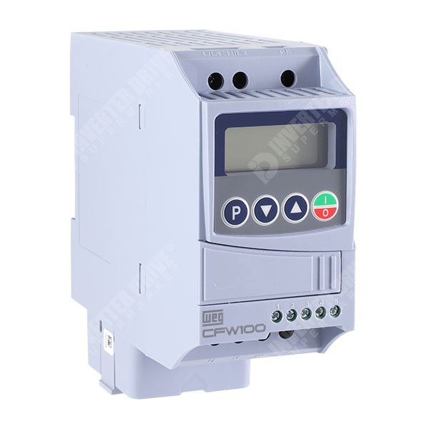 Photo of WEG CFW100 G2 IP20 0.75kW 230V 1ph to 3ph AC Inverter Drive, Unfiltered