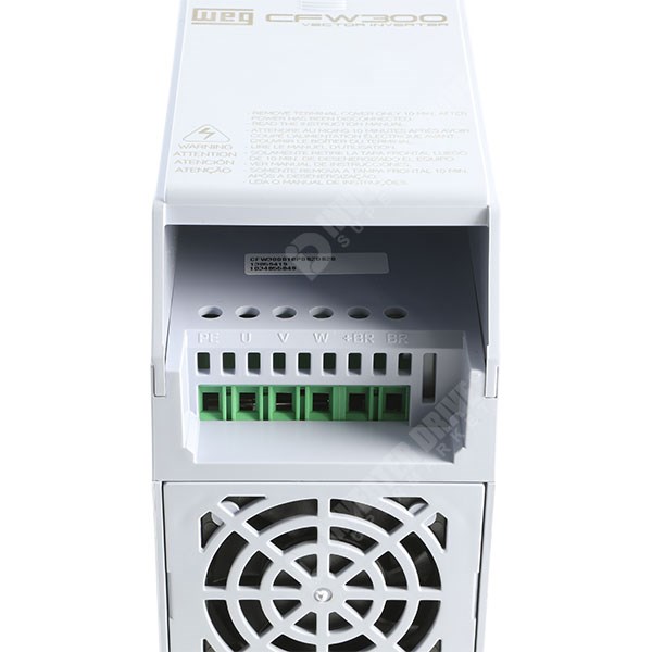 Photo of WEG CFW300  IP20 2.2kW 230V 1ph to 3ph AC Inverter Drive, DBr, Unfiltered