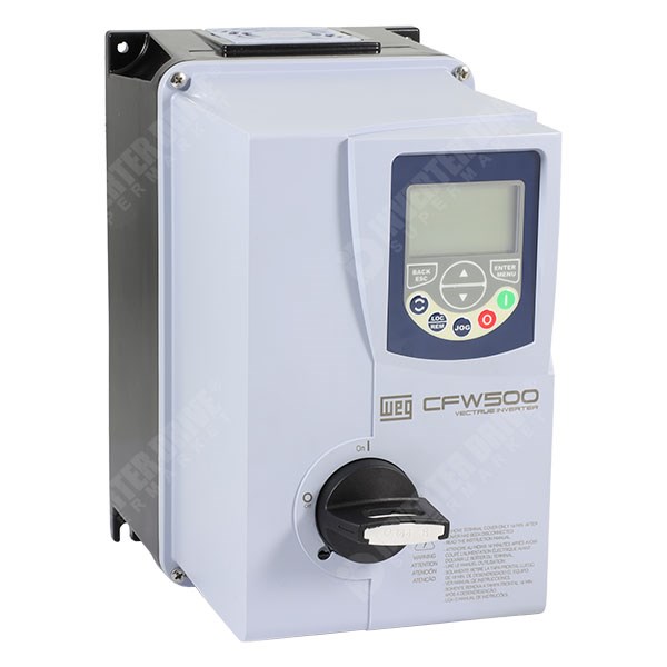 Photo of WEG CFW500 IP66 0.75kW 230V 1ph to 3ph AC Inverter, DBr, SW, C3 EMC