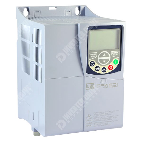 Photo of WEG CFW501 Fan/Pump IP20 7.5kW 400V 3ph AC Inverter Drive, DBr, C3 EMC