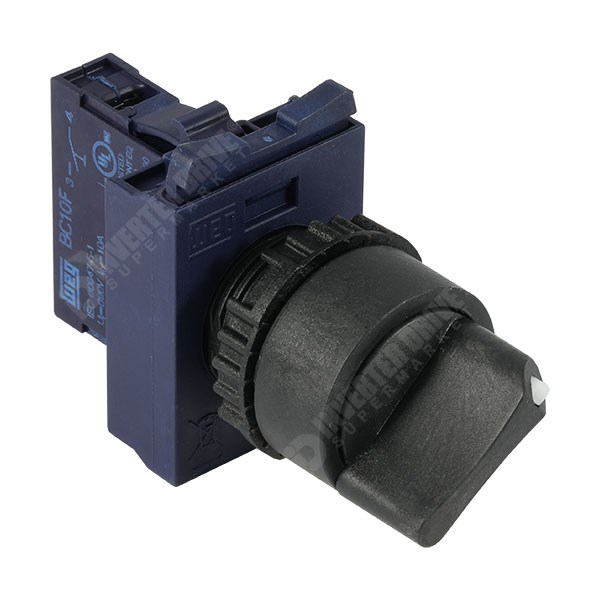 Photo of WEG CSW 2 Position Selector Switch, 45&#176;, 22mm with Flange and Normally Open Contact