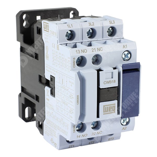 Photo of WEG CWB18 18A/32A 7.5kW/15kW 3 Pole Contactor, 1NO+1NC Aux, 24V AC Coil