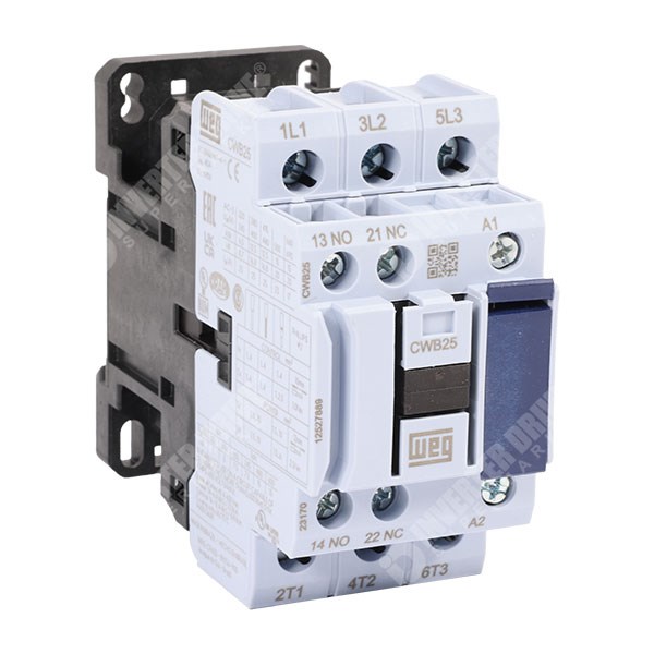 Photo of WEG CWB25 25A/40A 11kW/18.5kW 3 Pole Contactor, 1NO+1NC Aux, 230V AC Coil