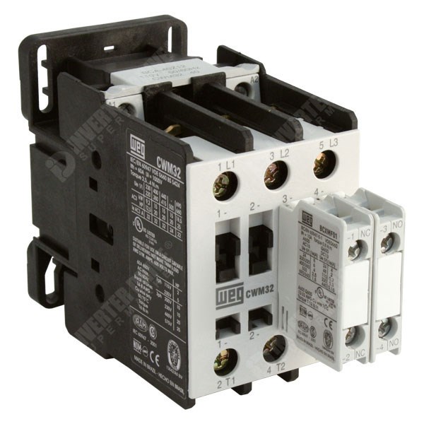 Photo of WEG CWM40 40A/60A 18.5kW/22kW 3 Pole Contactor 1NO+1NC 110V AC Coil