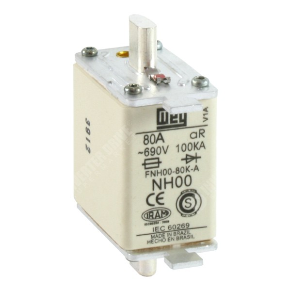 Photo of WEG 80A 690Vac NH00 aR High Speed Fuse